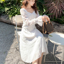 Load image into Gallery viewer, Spring Vintage Fairy Dress Women Elegant Designer Chiffon Robes Long Sleeve French Party Midi Vestidos Casual Women&#39;s Clothing