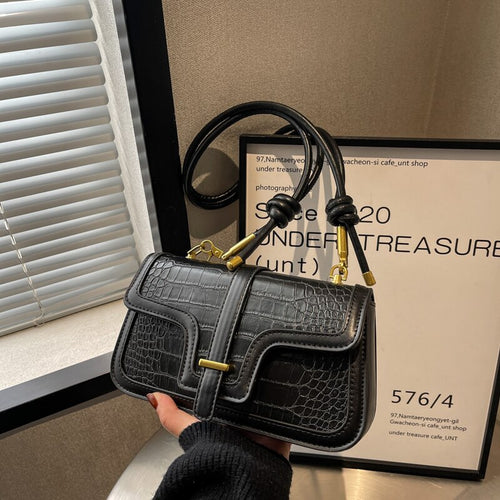 Spring new style women's shoulder bag stone pattern women's messenger bag flap design zipper women's bag mobile phone bag wallet