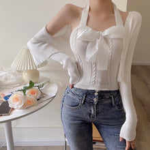 Load image into Gallery viewer, Square Neck Halter Sexy Camisole Top 2021 Fall Femme Bowknot Strapless Pink Sleeveless Camisole Top Y2K Women&#39;s Clothing Autumn