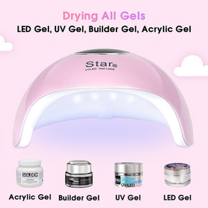 Star 6 Nail Dryer UV nails lamp for manicure dry nail drying Gel ice polish lamp 12 LED auto sensor 30s 60s 90s nail art tools