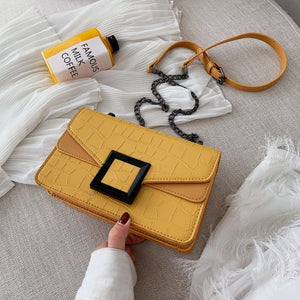 Stone Pattern PU Leather Crossbody Bags For Women 2020 Small Shoulder Simple Bag Female Luxury Chain Handbags and Purses