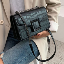 Load image into Gallery viewer, Stone Pattern PU Leather Crossbody Bags For Women 2020 Small Shoulder Simple Bag Female Luxury Chain Handbags and Purses