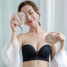 Load image into Gallery viewer, Strapless-Bra for Women Sexy Lace Solid Underwear Ultra Thin Seamless Bra Small Breast Show Big Chest Lingerie Suit Wireless
