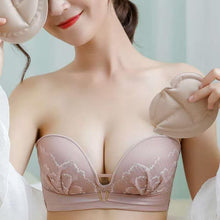 Load image into Gallery viewer, Strapless-Bra for Women Sexy Lace Solid Underwear Ultra Thin Seamless Bra Small Breast Show Big Chest Lingerie Suit Wireless