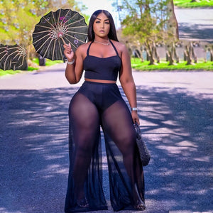 Strapless Sleeveless Crop Top And Pants 2 Pieces Set Sexy Tight Club Party Lady Fashion Sheath Tracksuits
