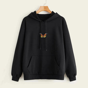 Streetwear Hoodies Women Sweatshirt Autumn Long Sleeve Hoodies Harajuku Hoodie Butterfly Print Sweatshirt Women Pullover Mujer