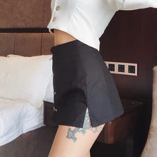 Load image into Gallery viewer, Streetwear Mini Skirt Women Side split brooch High Waist Side Zipper Short Skirt Sexy Female A-Line Slim Hip Camo Skirts