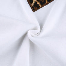 Load image into Gallery viewer, Streetwear T Shirt Women Leopard Crop Top Embroidery Patchwork Vintage Top Vintage Long Sleeve T-shirt Korean Cute Tops Female