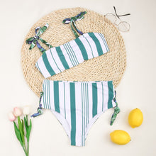 Load image into Gallery viewer, Striped Bikinis 2021 Sexy Women Swimsuit Swimwear Female Brazilian Bather High Waist Bikini Set Biquini Bathing Suit