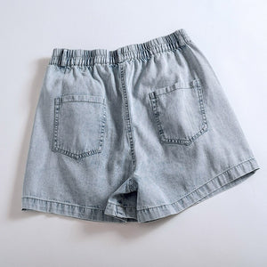 Summer 2021 New Denim Shorts Women Fashion Elastic Waisted Casual Shorts For Woman Loose Fashion Short Jeans Womens Trousers