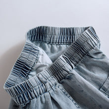 Load image into Gallery viewer, Summer 2021 New Denim Shorts Women Fashion Elastic Waisted Casual Shorts For Woman Loose Fashion Short Jeans Womens Trousers