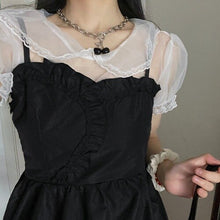 Load image into Gallery viewer, Summer Black Vintage Hepburn Dresses Women Elegant Korean Gothic High Waist Kawaii Dresses Female Casual Sweet Party Dress 2021