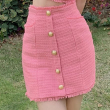 Load image into Gallery viewer, Summer Clothes For Women Tweed Two Piece Set Sleeveless Vest Crop Tops Shorts Skirt Suit Female Elegant 2 Piece Set  Women 2021