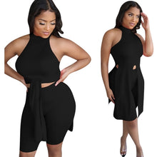 Load image into Gallery viewer, Summer Clothes Two Piece Set Women Sexy Solid Halter Vest-style Dress+shorts Sets Sports Club Outfits Streetwear Wholesale Items