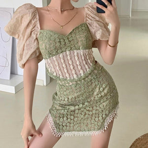 Summer Designer Sexy Skirt Women Hollow Out Korean Elegant Kawaii Lace Skirt Female Casual Vintage High Street Beach Skirt 2021