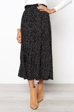 Load image into Gallery viewer, Summer Dots Floral Print Pleated Women Skirt Elegant Elastic High Waist Side Pockets Midi Skirt Beach Female Casual Maxi Skirts
