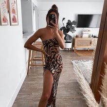 Load image into Gallery viewer, Summer Dress Women Fashion One-Shoulder Sling Bodycon Robe Sleeveless Sundress Sexy Long Woman&#39;s Party Dress 2021 Clubwear