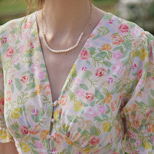 Summer Elegant Floral Print Boho Long Dress Women Puff Sleeve V-Neck Temperament Vintage Party Beach Chiffon Vestidos Femme 2021