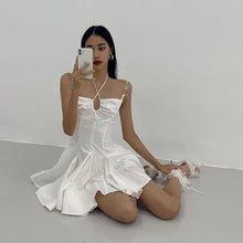 Load image into Gallery viewer, Summer For 2022 Fashion Strap Women&#39;s Clothes White Halter Cutout Elegant Casual Basics Evening Party Sexy Prom Corset Mini Dres