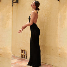 Load image into Gallery viewer, Summer For 2022 Strap Women&#39;s Clothes Black Halter  Elegant Casual Basics Evening Party Sexy Prom Corset Maxi Dress Vestidos