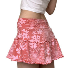 Load image into Gallery viewer, Summer Girls Floral Print Mini Skirt Female 2021 Fashion All-match Skinny Pink Sexy High Waist Cute Women&#39;s Streetwear Skirts