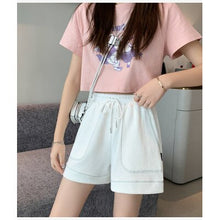 Load image into Gallery viewer, Summer High Waist Shorts Fashionable Boyfriend Style Leisure Student Short Feminino Harajuku Plus Size Strapon Jogging Work Out