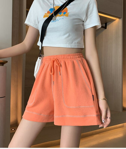 Summer High Waist Shorts Fashionable Boyfriend Style Leisure Student Short Feminino Harajuku Plus Size Strapon Jogging Work Out