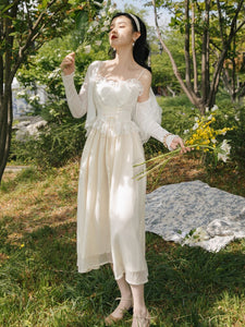 Summer Lace Fairy Dress For Ballet Woman Sweetheart Spaghetti Strap Ribbon Romantic Princess Dresses Party Night Vestido Festa