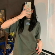 Load image into Gallery viewer, Summer Loose Mid-Length Simple All-Matching Half Sleeve Tshirt Plus Size Tops Casual Young Girl Summer Clothes Harajuku T-shirt
