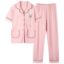 Load image into Gallery viewer, Summer Loungewear Women Pijamas 100% Cotton Short Sleeve Soild Young Ladies Korean New Pajamas Fashion Woman Pyjama Set M-3XL
