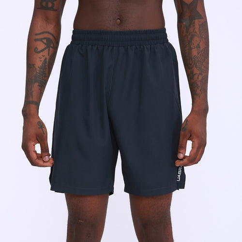 Summer Men Fitness Shorts Elastic Waist Side Pockets Slit Design Breathable Quick-Drying Running Jogging Gym Joggers Shorts