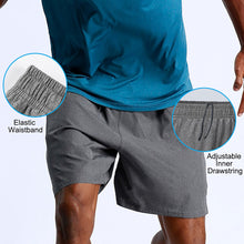 Load image into Gallery viewer, Summer Men Gym Shorts Running Breathable Mesh Fitness Wear Elastic Drawstring Pockets Loose Fit Casual Shorts
