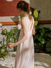 Load image into Gallery viewer, Summer Modal  Inner Vintage Sleeveless Sleepwear Elegant Female Princess White Gauze Lace Long Nightgowns Loose Royal Nightwear