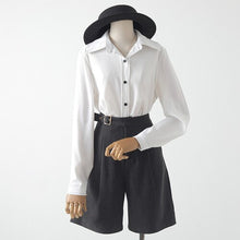 Load image into Gallery viewer, Summer New 2021 Women Shirts Turn-Down Collar Long-Sleeved Loose Elegant Office Lady Outwear Tops