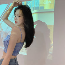 Load image into Gallery viewer, Summer New Vintage Bow Plaid Tube Top Vest + Fashion All-Match Sun-Protection Overshirt Two-Piece Suit for Women