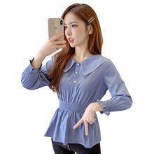 Load image into Gallery viewer, Summer New Women&#39;s Tight Waist Slim Top Young Fashion Casual Sweet 2021 Korean Style Blouse Autumn Tee