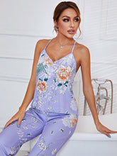 Load image into Gallery viewer, Summer Print Pyjamas Sexy Floral Pajamas With Pants Loose Spaghetti Strap Intimate Lingerie Sleepwear Women Pj Set