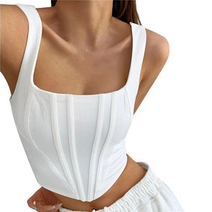 Summer Sexy Backless Tank Top Women y2k Tops Sleeveless Vest Y2k Knitted Camis Crop Tops Women Casual Solid Color Basic Camisole