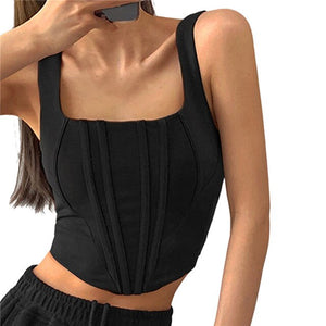 Summer Sexy Backless Tank Top Women y2k Tops Sleeveless Vest Y2k Knitted Camis Crop Tops Women Casual Solid Color Basic Camisole