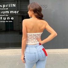 Load image into Gallery viewer, Summer Sexy Lace Off Shoulder Women Elegant Party Tube Top White Black Tank Tops Club Night Wear Crop Tops High Quality Female