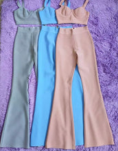 Load image into Gallery viewer, Summer Sexy Sleeveless Gray Pink Blue High Quality Two Piece Long Bandage Outfit 2021 Celebrity Designer Fashion Women&#39;s Set