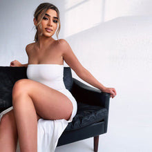 Load image into Gallery viewer, Summer Sexy Tube Dress Strapless Off Shoulder High Split White Club Midi Dress Sundress Backless Party Dresses Women Vestidos