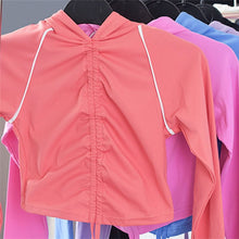 Load image into Gallery viewer, Summer Shorts Set Women&#39;s Tracksuit Sun Protection Hooded Shirts Workout Casual Running Shorts Sports Crop Top Gym Sportswear