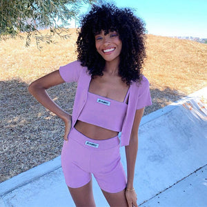 Summer Small Vest+single Breasted Cardigan+shorts Women Solid Color Three Pieces Set Female Loungewear Fashion Matching Sets