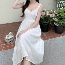 Load image into Gallery viewer, Summer Spaghetti Strap Dresses Women Sexy Backless Bow Bandage Sleeveless Solid Casual Robe 2021  Lace Up Party Vestido De Mujer