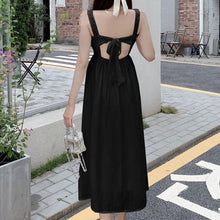 Load image into Gallery viewer, Summer Spaghetti Strap Dresses Women Sexy Backless Bow Bandage Sleeveless Solid Casual Robe 2021  Lace Up Party Vestido De Mujer
