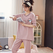 Load image into Gallery viewer, Summer Spring New Women Pyjamas Clothing Short Tops Set Female Pajamas Sets NightSuit Sleepwear Sets Women Home Wear 5XL