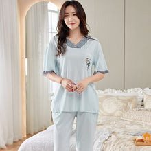 Load image into Gallery viewer, Summer Style Women&#39;s Pajamas Set Modal Short Sleeved Casual Home Sleepwear Suit For Women Pijamas Pyjamas Mujer Fashion Lounge