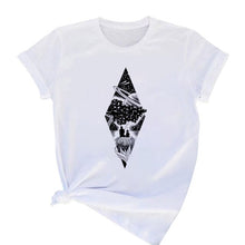 Load image into Gallery viewer, Summer T-shirt Tops Aesthetic Mountain Print Female Vintage Tshirt Woman Clothing Fashion O-neck Tee Kpop Harajuku Casual Short