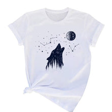 Load image into Gallery viewer, Summer T-shirt Tops Aesthetic Mountain Print Female Vintage Tshirt Woman Clothing Fashion O-neck Tee Kpop Harajuku Casual Short